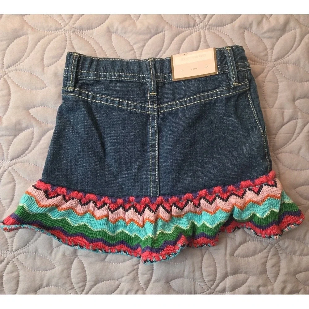 Girl's Baby Gap Denim Ruffle Hem Skirt 4T NWT